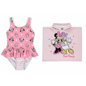 Disney Minnie Mouse Hooded Towel & Swimsuit Set From £10 @ Asda George