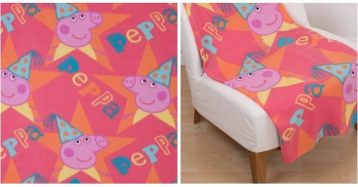 fleece blanket baby asda £3 Fleece Pig & Pink Yellow @ B&Q Blanket Peppa Funfair