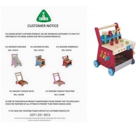 Customer Notice For ELC Wooden Walker Toys