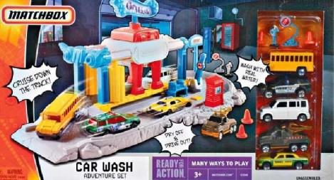 Matchbox Cars Playsets, Car Wash with Car