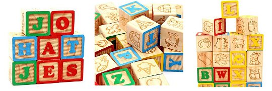 asda alphabet blocks