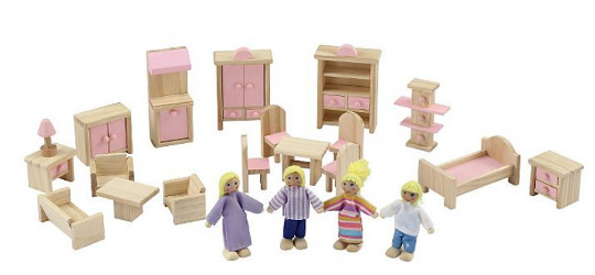 asda wooden dolls house