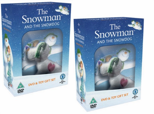 snowman and snowdog soft toys