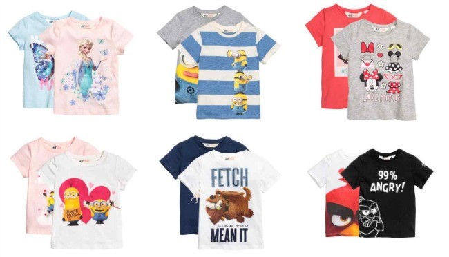 Character T-shirts 2 Pack £6.99 (was £9.99) @ H&M