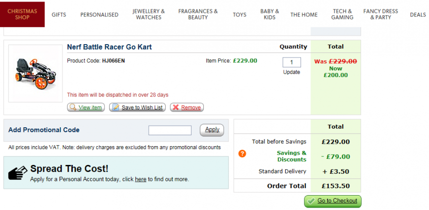 nerf go kart asda