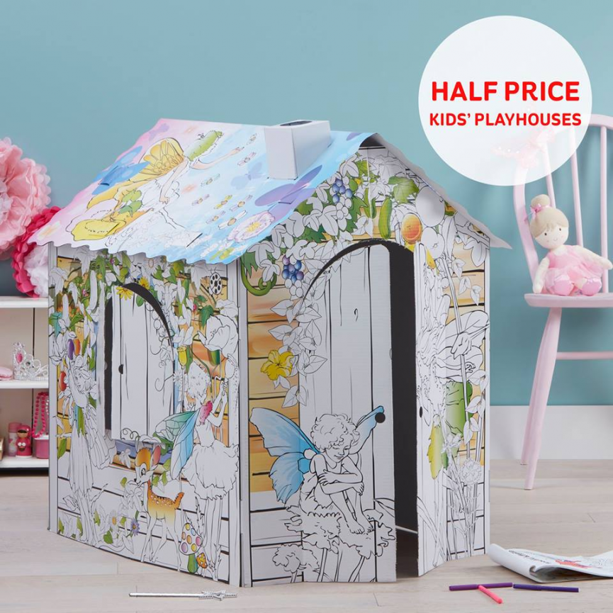cardboard playhouse to colour