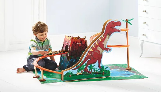 Asda wooden dinosaur store train set