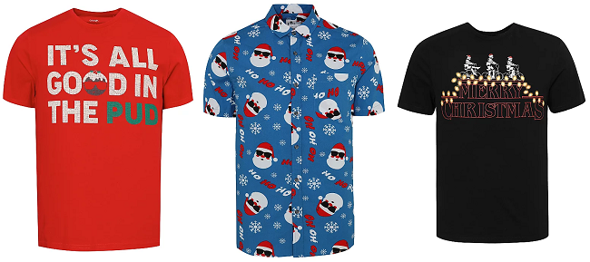 mens christmas t shirts asda