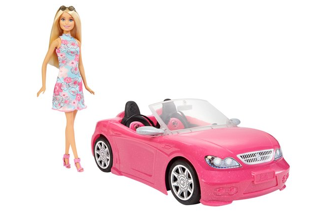 barbie car and doll tesco