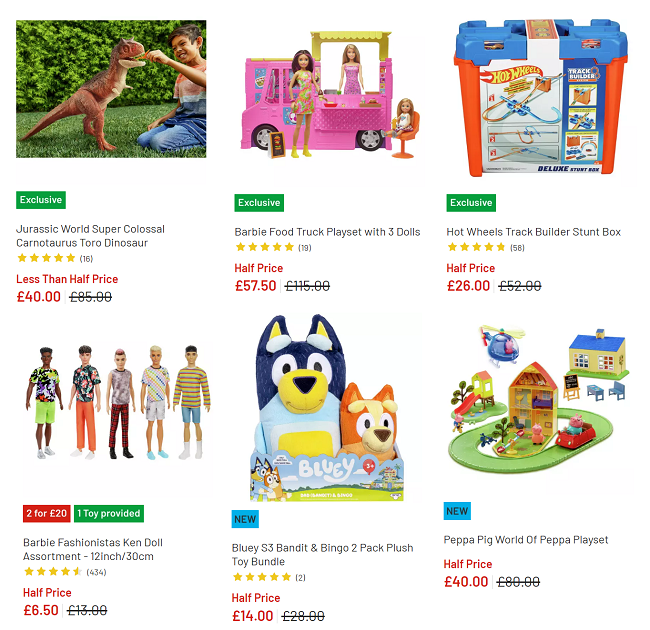 Up To Half Price Toy Sale Argos