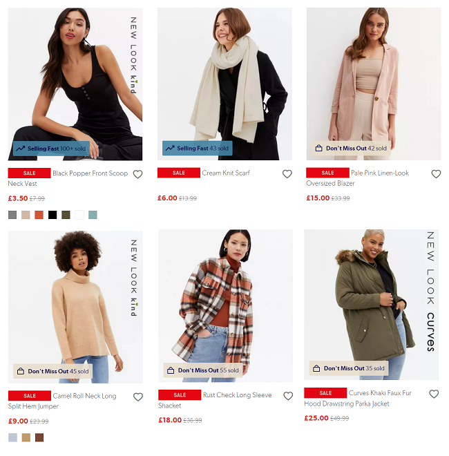 Up To 60% Off End Of Season Sale @ New Look