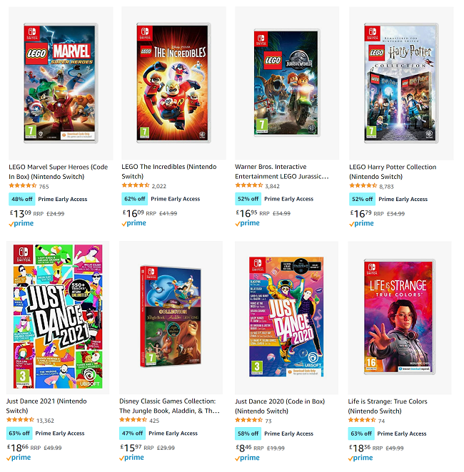 Prime Day Nintendo Switch Game Deals @ Amazon