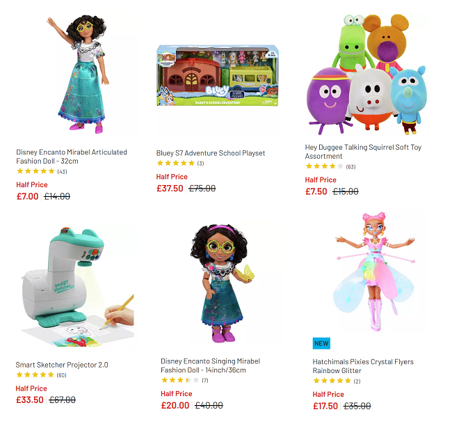 Argos toy store sale bargains