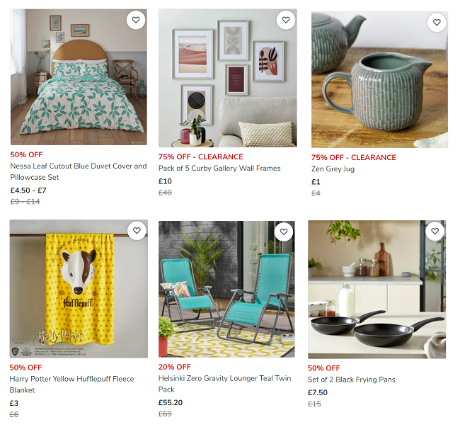 Further Sale Reductions & New Lines Added Dunelm