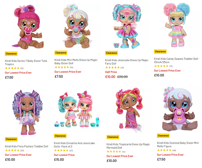 Argos store kindi dolls