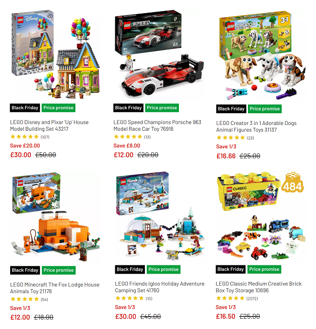 Black Friday LEGO Sale Argos