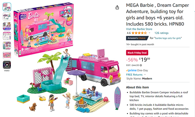 MEGA Barbie Dream Camper Adventure Building Toy