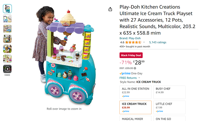 Play Doh Kitchen Creations Ultimate Ice Cream Truck Playset 28.99