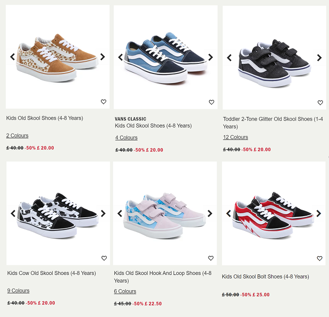 Up To 50 Off Sale + Extra 20 Off With Code Vans