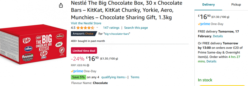 Nestlé The Big Chocolate Box £16.90 @ Amazon